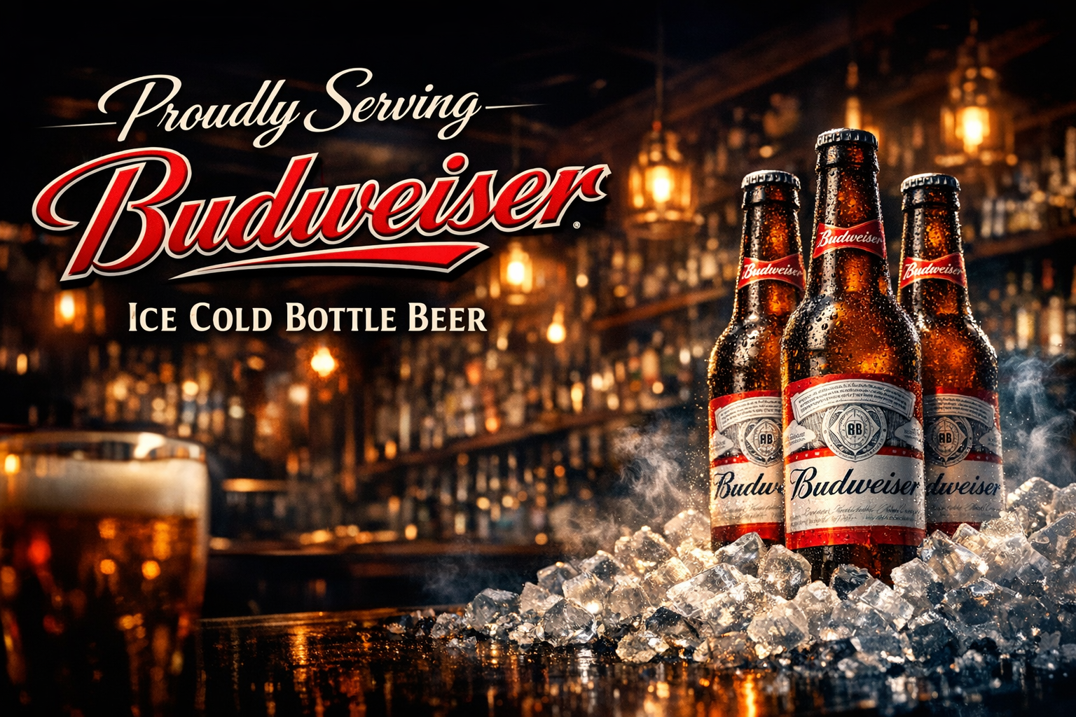 Proudly Serving Budweiser spotlight slide