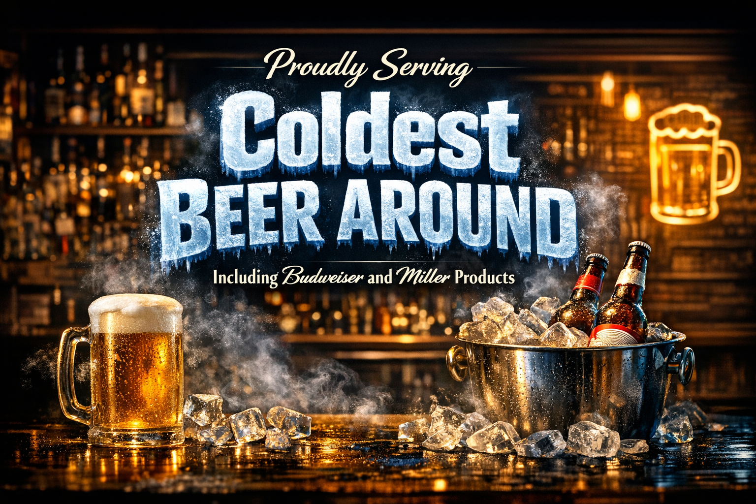Coldest Beer Around spotlight slide